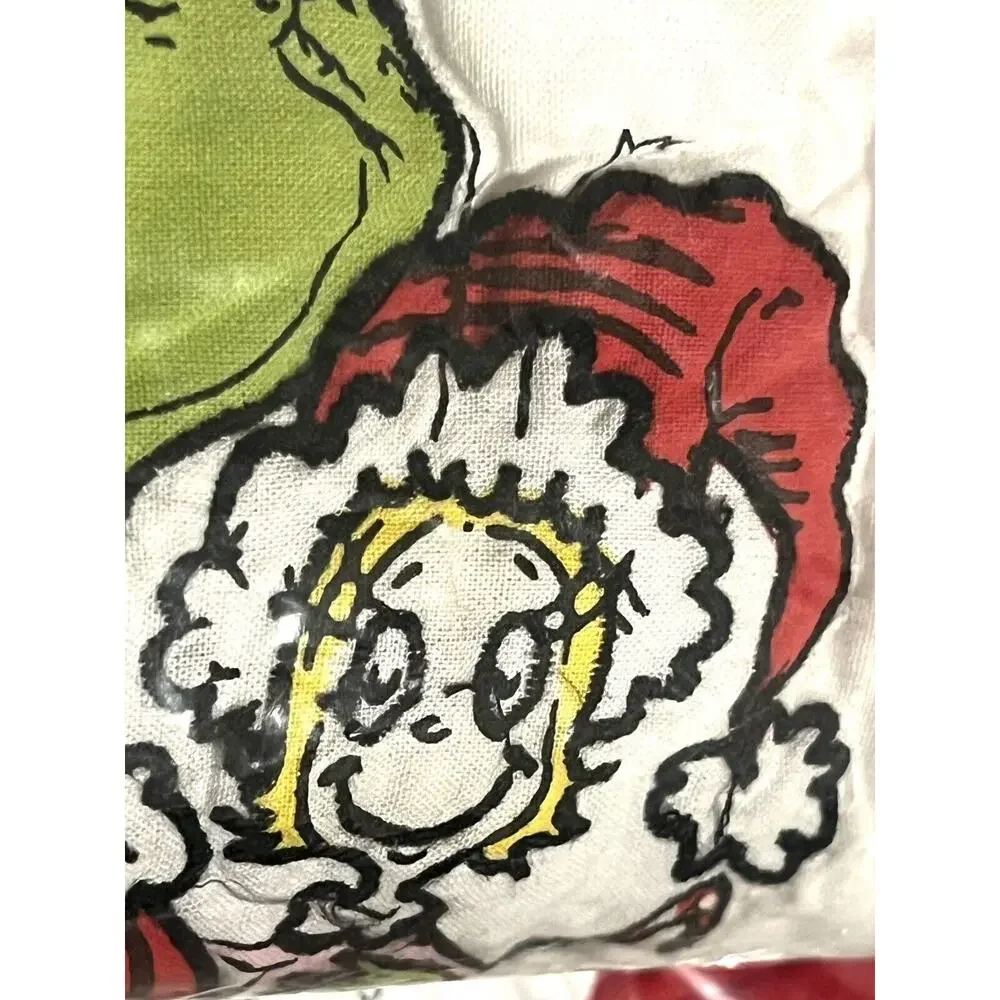 Pottery Barn Teen Grinch Quilted Pillow Sham STANDARD Dr. Seuss Bedding NWT